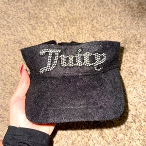 y2k Juicy Couture Bling Black Visor